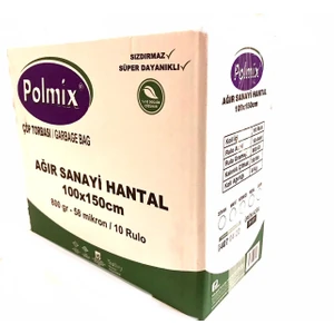 ÇÖP TORBASI POLMİX AĞIR SANAYİ 800 GRAM 100X150 SİYAH 1 KOLİ