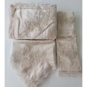 Lamazi Home Lamazihome 5 Parça  Cappucino Seccade Seti Bohça Çeyiz Nişan Gelin Seccade Takımı