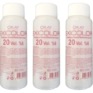 20 Volüm Oksidan Peroksit 60 ml 3 Adet