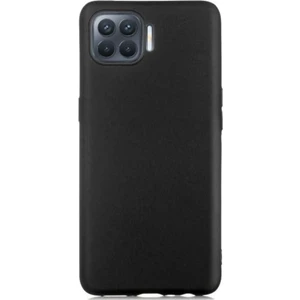 Case 4U Oppo Reno 4 Lite Kılıf Klasik Mat Renkli Yumuşak Premier Silikon Siyah