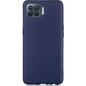 Case 4U Oppo Reno 4 Lite Kılıf Klasik Mat Renkli Yumuşak Premier Silikon Lacivert