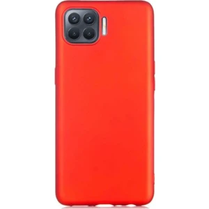Case 4U Oppo Reno 4 Lite Kılıf Klasik Mat Renkli Yumuşak Premier Silikon Kırmızı