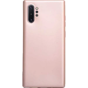 Case 4U Samsung Galaxy Note 10 Plus Kılıf Klasik Mat Renkli Yumuşak Premier Silikon Rose Gold