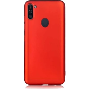 Case 4U Samsung Galaxy M11 Kılıf Klasik Mat Renkli Yumuşak Premier Silikon Kırmızı
