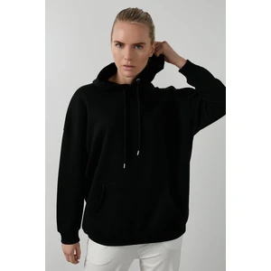 Regular Fit Pamuklu Kapüşonlu Yaka Şardonlu Kışlık Sweat Bayan SWEAT 5863854