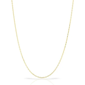 Elika Silver Kadın Altın Kaplama Forse Zincir 925 Ayar Gümüş Kolye