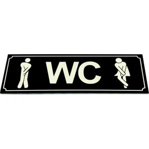 Se-Dizayn Wc Tuvalet Tabelası Bay Bayan Komik Kapı Levhası 5 cm x 15 cm