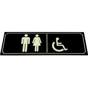 Se-Dizayn Wc Tuvalet Tabelası Bay Bayan Engelli Kapı Levhası 5 cm x 15 cm