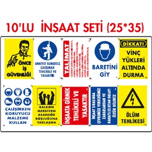 Ikaz Levhaları 10'lu Inşaat Seti
