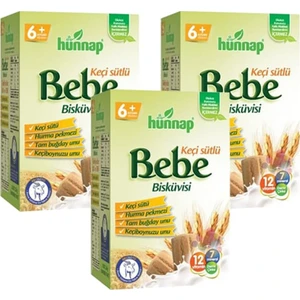Hunnap Bebe Bisküvisi Keçi Sütlü 400 gr x 3 Adet