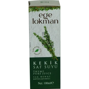 Ege Lokman Doğal Saf Kekik Suyu Saç Rengi Koyulaştırıcı Saç Bakımı 100 ml Spreyli Cam Şişe