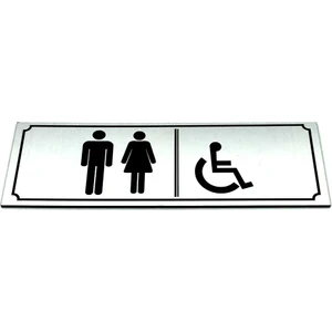 Se-Dizayn Wc Tuvalet Tabelası Bay Bayan Engelli Kapı Levhası 5 cm x 15 cm