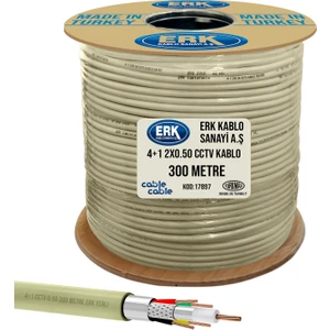 Cable Cable 4+1 CCTV 0.50 Kamera Kablosu - 300M