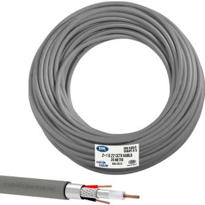 Cable Cable 2+1 CCTV 0.22 Kamera Kablosu - 20M