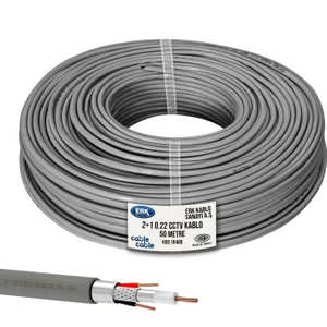 Cable Cable 2+1 CCTV 0.22 Kamera Kablosu - 50M