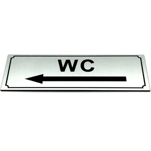 Se-Dizayn Wc Tuvalet Tabelası Sol Ok Işareti Kapı Levhası 5 cm x 15 cm
