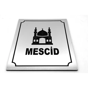 Se-Dizayn Mescit Kapı Duvar Yönlendirme Tabelası 10 cm x 12 cm