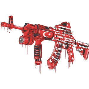 Sticker Fabrikası Türk Bayraklı Sticker 00747