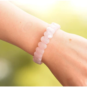Taş Sandığı Pembe Kuvars Taşı Bileklik