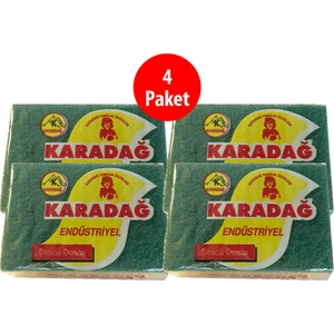 Endüstriyel Büyük Boy Bulaşık Süngeri 4 Adet Ayrı Paket