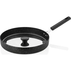 FLZ-3004 Kapaklı Granit Balık Tavası 32 Cm. Siyah