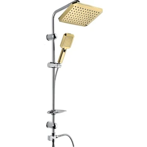 Lina Gold Kromlu Fonksiyonlu Pirinç Yönlendirici Duş Seti