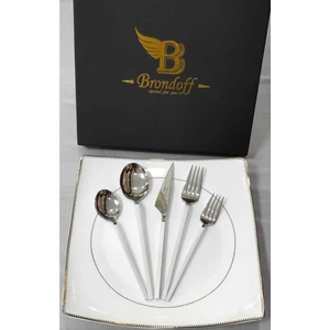 30 Parça Beyaz Çelik Çatal Kaşık Bıçak Seti