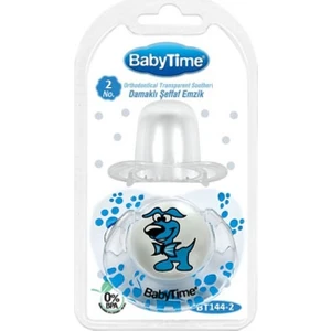 Babytime Damaklı Şeffaf Emzik BT144-2 Mavi