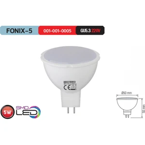 Fonix-5 220V Mr-16 LED Çanak Spot Ampul 5 Watt