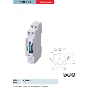 Timer-3 W Otomat Tipi Zaman Saati