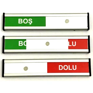 Se-Dizayn Boş - Dolu Tabelası Kapı Isimliği Yönlendirme Levhası Sürgülü