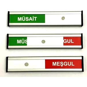 Se-Dizayn Müsait-Meşgul Tabelası Kapı Isimliği Yönlendirme Levhası Sürgülü