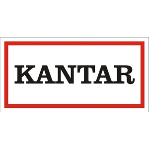 İzmir Serigrafi Kantar 2.6 mm PVC Uyarı Levhası 17 x 35 cm