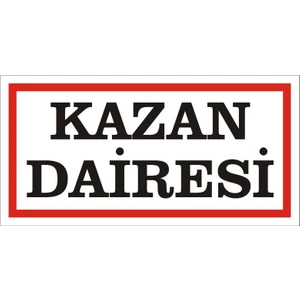 İzmir Serigrafi Kazan Dairesi (Kendinden Yapışkanlı Etiket) 17 x 35 cm