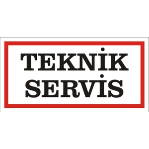 İzmir Serigrafi Teknik Servis (Kendinden Yapışkanlı Etiket) 17 x 35 cm