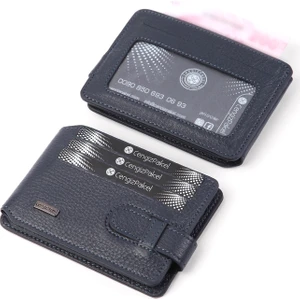 Cengiz Pakel Gerçek Deri Lacivert Kartlık