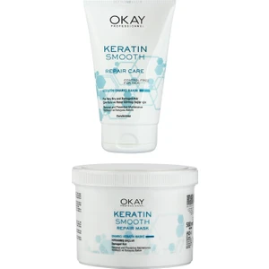 Neva Keratin Smooth Onarıcı Bakım Serisi Saç Maskesi +  Durulanmayan Bakım Kremi - 2'li Set Nevaset4