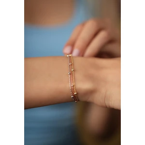 X-lady Accessories  Kadın Üçlü Zincir Top Model Bileklik