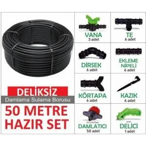 Damlama Sulama Seti 50 mt Deliksiz