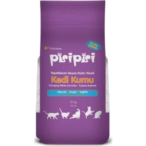 Pisi Pisi Pudralı Topaklanan Bentonit Kedi Kumu İnce 10 kg