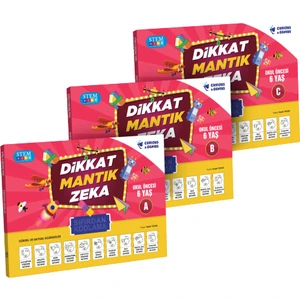 Okul Öncesi 6 Yaş İçin Sıfırdan Kodlama Seti 3 Kitap Dikkat Mantık Zeka