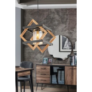 Bi Dolu Shop  Diamond Ahşap Sarkıt Avize