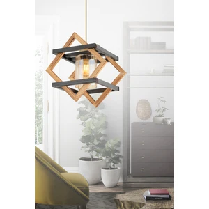 Bi Dolu Shop  Diamond Ahşap Sarkıt Avize