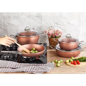 Rose Fiesta Granit 7 Parça Set Platin Kulp