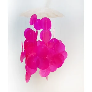 Sedef Rüzgar Çanı.tekli 8" Pembe & Naturel