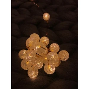 Cam Misket LED Bakır Telli Pilli