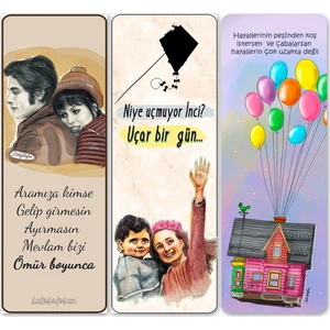 Nostalji Kitap Ayracı 3'lü - Uçurtmayı Vurmasınlar, Sevemedim Kara Gözlüm,yukarı Bak