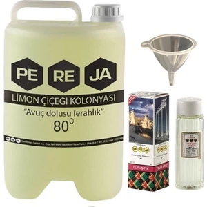 Kolonya 80 Derece Limon Kolonyası 5 lt  + 200  ml +Huni