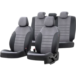 Mitsubishi Lancer 2007-2017 Özel Üretim Koltuk Kılıfı London Design Füme - Siyah