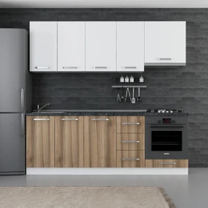 225 Cm Mutfak Dolabı Beyaz Dore 225-D8